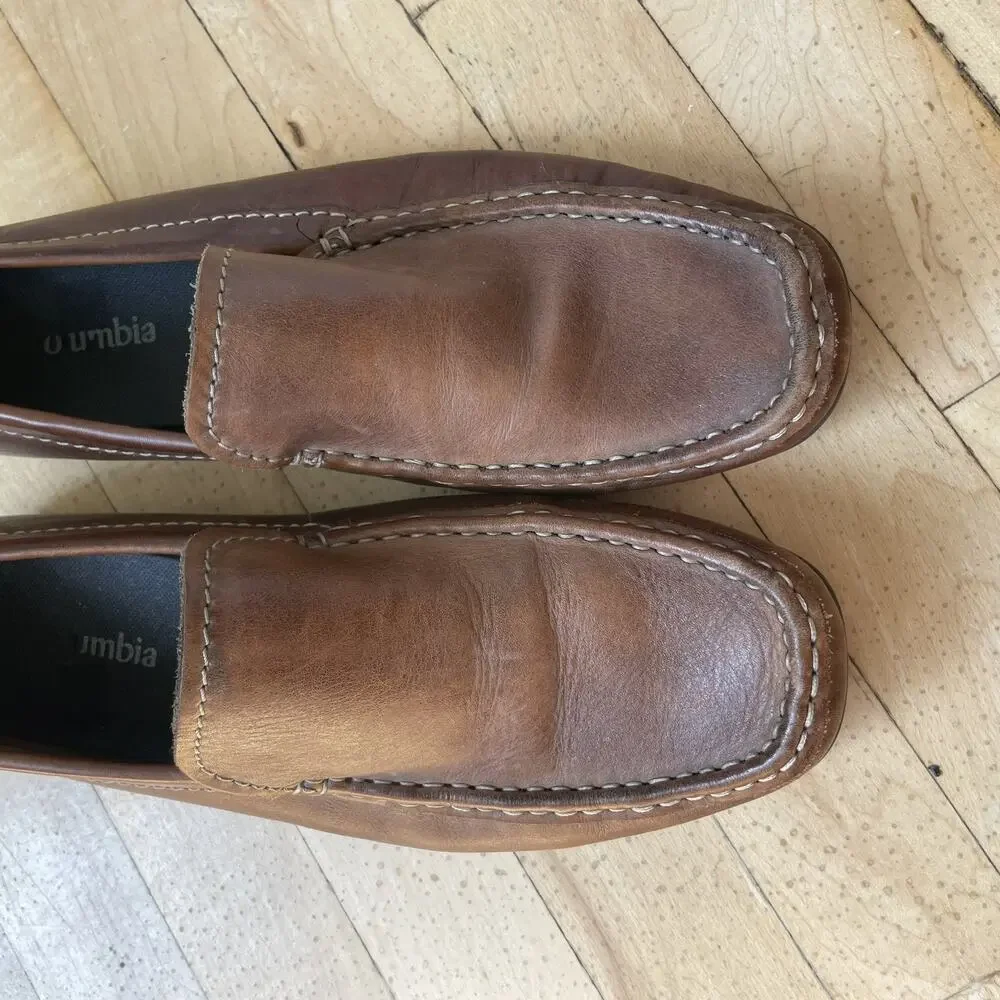 Columbia Men’s‎ Tan Leather Dress Shoe Loafers Size 10